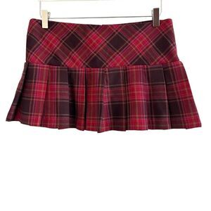 Forever 21 Y2K Micro Mini Plaid Pleated Skirt Sz M School Girl Academia
